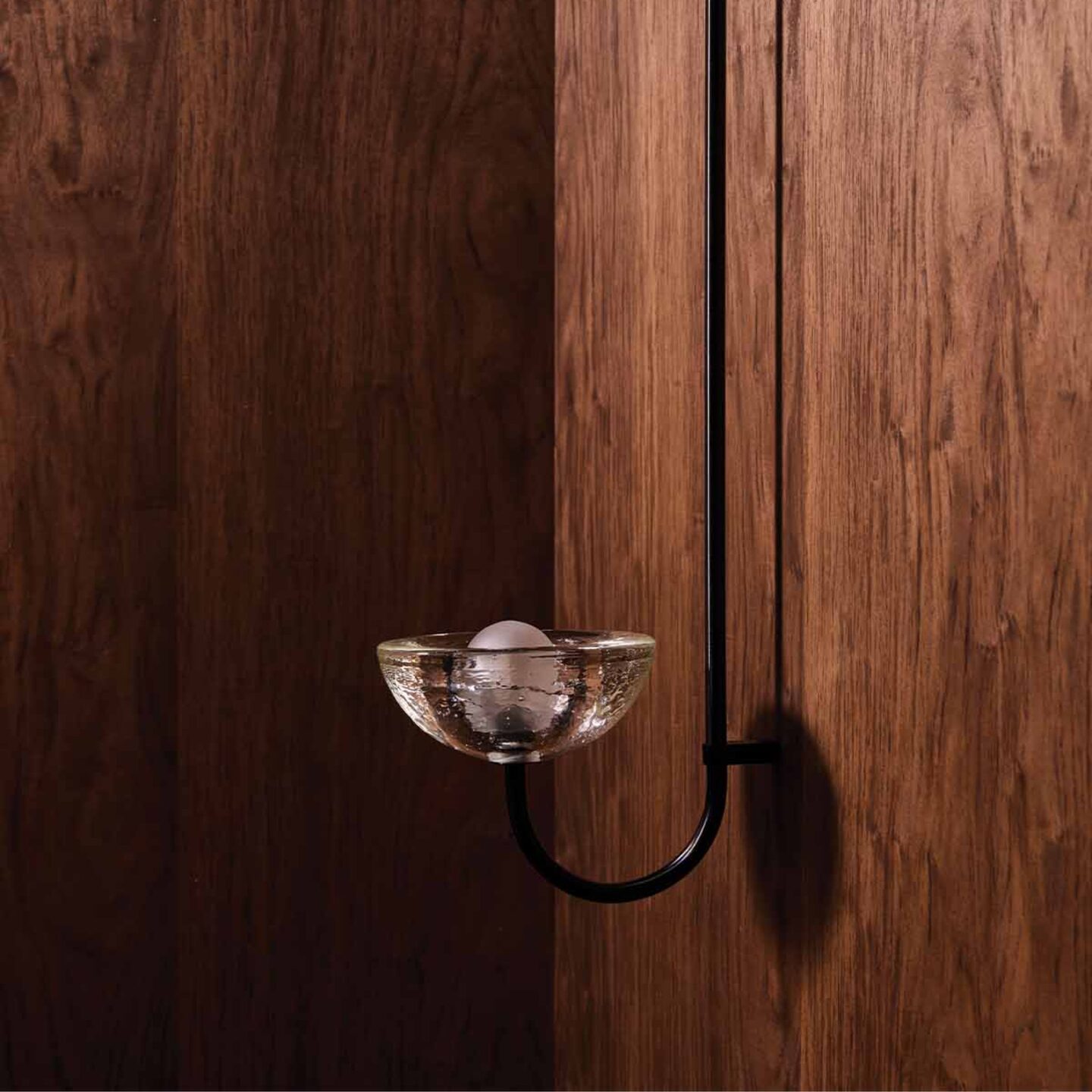 Aurelia Wall Light Small Cast Glass, Brushed Black
